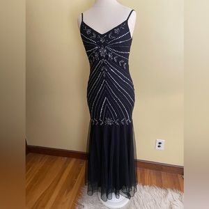Black Silk beaded gown